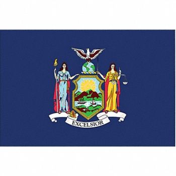 NYLGLO D3761 New York State Flag 3x5 Ft, 2NEL5