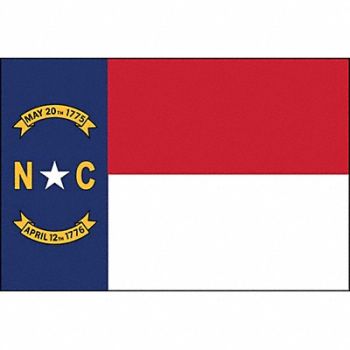 NYLGLO D3761 North Carolina State Flag 3x5 Ft, 2NEL6