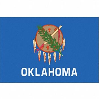 NYLGLO D3761 Oklahoma State Flag 3x5 Ft, 2NEL9