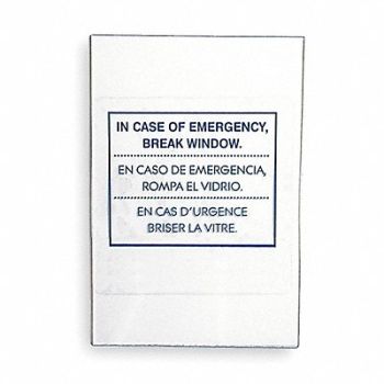 GRAINGER APPROVED Emergency Key Box Replacement Acrylic, 56HW39