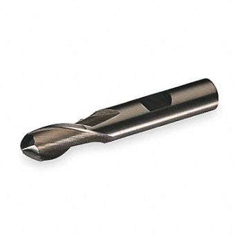 CLEVELAND Ball End Mill Single End 1 Cobalt, 2NFR7