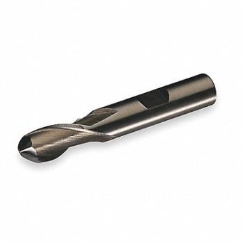 CLEVELAND Ball End Mill Single End 1 Cobalt, 2NFT7