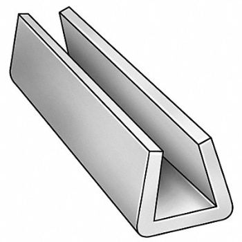 GRAINGER APPROVED SnapOn Conveyor Guide Rail 1/3x1/2 10ft, 2NJF2