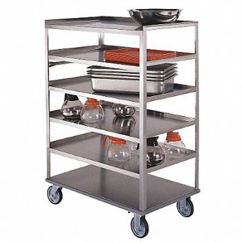 LAKESIDE Banquet Cart Stainless 6 Shelves 50x21, 2NKK2