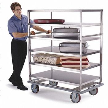 LAKESIDE Banquet Cart Stainless 3 Shelves 46x28, 2NKK4