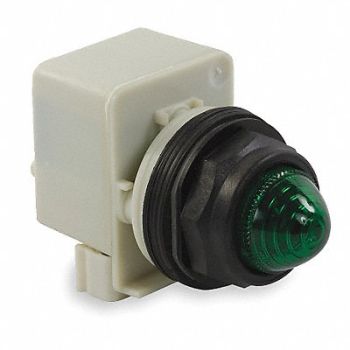 SCHNEIDER ELECTRIC H4506 Pilot Light 30mm Plastic Green 120VAC, 2NMF9