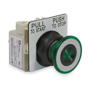 SCHNEIDER ELECTRIC Illum Push Button Operator 30mm Green, 2NML1