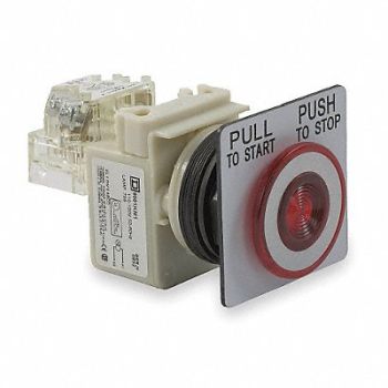 SCHNEIDER ELECTRIC H6946 Illuminated Push Button 30mm 1NO/1NC Red, 2NML4