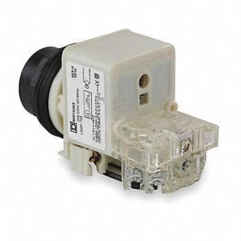 SCHNEIDER ELECTRIC H4497 Push to Test Pilot Light Clear Incand, 2NMR1