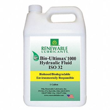 RENEWABLE LUBRICANTS Hydraulic Oil Bio Ultimax 1000 1 Gal 32, 2NMV8