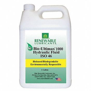 RENEWABLE LUBRICANTS Hydraulic Oil Bio Ultimax 1000 1 Gal 46, 2NMW1
