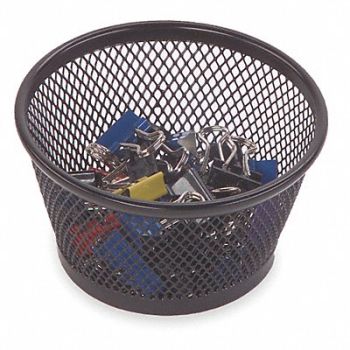 ROLODEX Jumbo Paper Clip Dish Black, 2NRK5