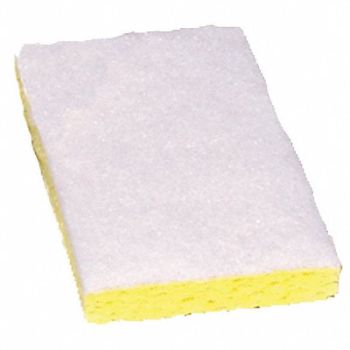 TOUGH GUY Scrubber Sponge 6 in L White PK20, 2NTH2