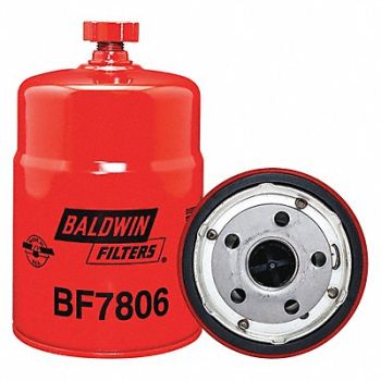 BALDWIN FILTERS Fuel Filter 6-7/32 x 3-11/16 x 6-7/32 In, 2NVD8