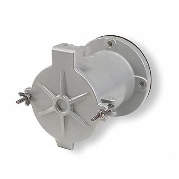 HUBBELL Pn Slv Rec Gray 200 A 3Pl Three, 2NVX9