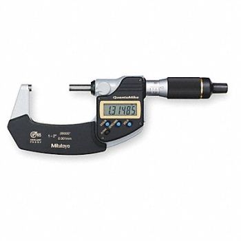 MITUTOYO Electronic Micrometer 1-2 In SPC IP65, 2NXD4