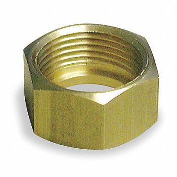 BRADLEY Tail Piece Nut Brass 1-1/16in, 2NY75