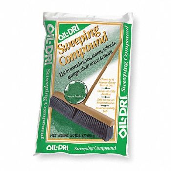 OIL-DRI Sweeping Compound Wood Pulp Green, 2NZG9