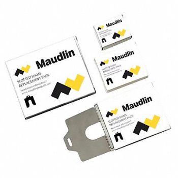 MAUDLIN PRODUCTS Slotted Shim B-3x3 Inx0.002In Pk20, 2NZL5