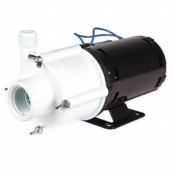 LITTLE GIANT Magnt Drv Pmp 1/2in NPT 1/10hp Glss PP, 2P041