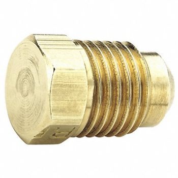 PARKER Plug Brass Tube 5/8 in 7/8-14 PK10, 2P177
