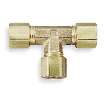 PARKER Union Tee Brass Comp 5/8In PK10, 2P225