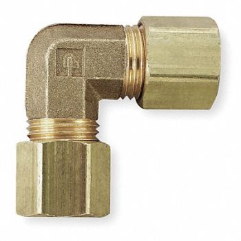 PARKER Union Elbow Brass Comp 1/2In PK10, 2P228