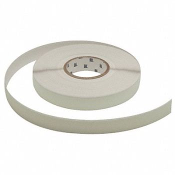 BRADY Floor Tape White 1 inx50 ft Roll, 6XU26