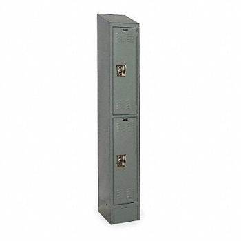 HALLOWELL D4819 Wardrobe Locker Lvrd 1 Wide 2 Tier Gray, 2PFN5