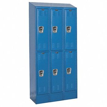 HALLOWELL D4823 Wrdrb Lockr Lvrd 3 Wd 2 Tier Marine Blue, 2PFT9