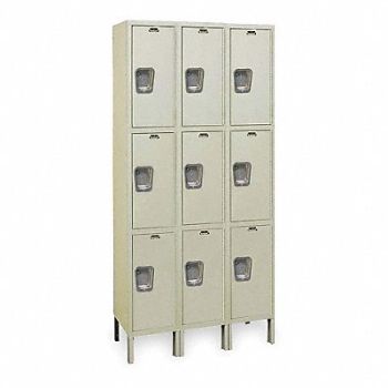 HALLOWELL K4128 Wrdrb Lckr 3x3Lckr Tan 78 x36 x18 Assm, 2PGJ8