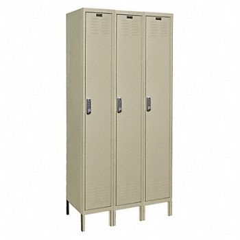 HALLOWELL Wrdrb Lckr 1x3Lckr Tan 78 x36 x18 Assm, 2PGU7