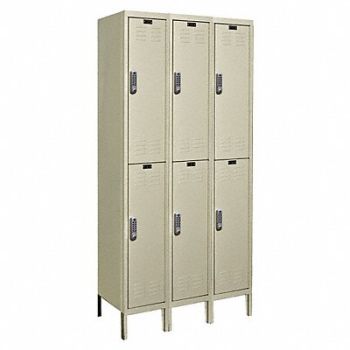 HALLOWELL Wrdrb Lckr 2x3Lckr Tan 78 x36 x18 Assm, 2PGV4