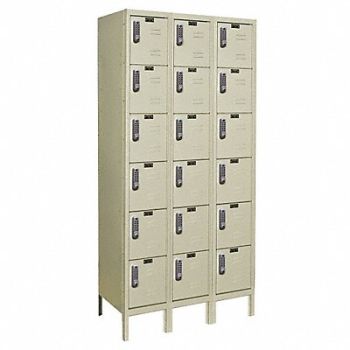 HALLOWELL Bx Lckr 6x3Lckr Tan 78 x36 x18 Assm, 2PGW7