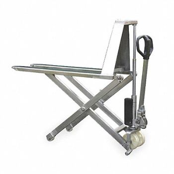 DAYTON Manual Pallet Lifter 2200 lb 27 in W SS, 2PLJ2