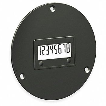 TRUMETER LCD Hour Meter 3-Hole 2.87 in Flange, 2PPV6