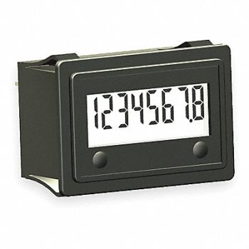TRUMETER Hour Meter Snap In Rectangular LCD, 2PPW1