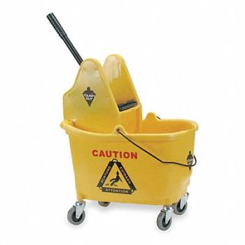 TOUGH GUY D8085 Mop Bucket and Wringer Yellow 8 3/4 gal, 2PYH5
