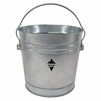 GRAINGER APPROVED Bucket 10 gal Silver, 2PYW5