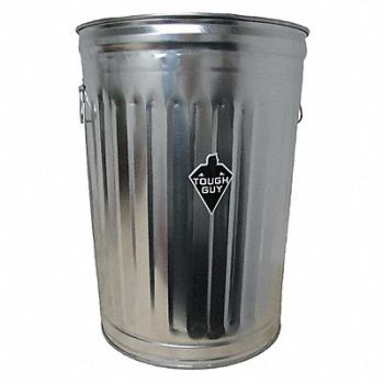TOUGH GUY Utility Container 20 gal Silver, 2PYX5