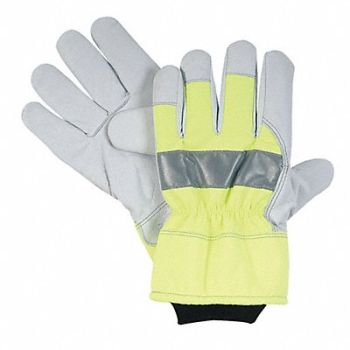 CONDOR D1687 Cold Protection Gloves XL HiVis Green PR, 2RA33
