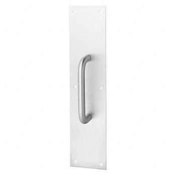 ROCKWOOD Pull Plate Round Grip Brass 3 x12 In, 2RGR5