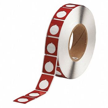 BRADY Label Red Glossy Polyester 1-13/64 in W, 2RGY7