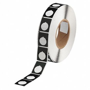 BRADY Label Black Glossy Polyester 1-13/64 W, 2RGZ1