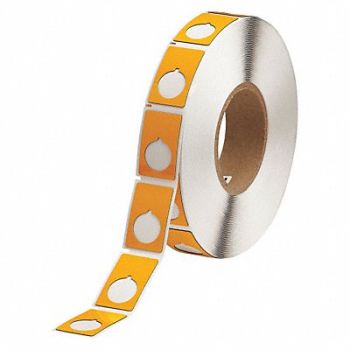 BRADY Label Ylw Glossy Polyester 1-13/64 In W, 2RGZ3