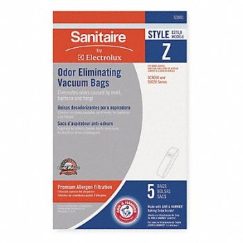 SANITAIRE Bag Z Paper Non-reusable PK5, 2RKW7