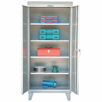 STRONG HOLD Shelving Cabinet 78 H 60 W Silver, 2RND3