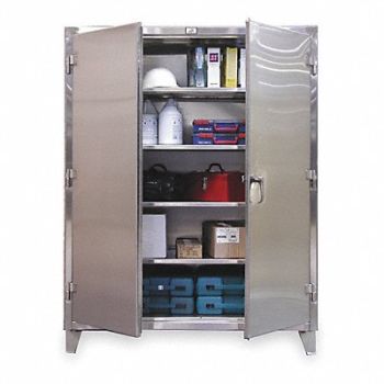 STRONG HOLD Strg Cab 78 x60 x24 Silver 8Shlv, 2RND7