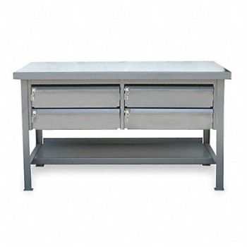 STRONG HOLD Workbench Steel 60 W 36 D, 2RNH1
