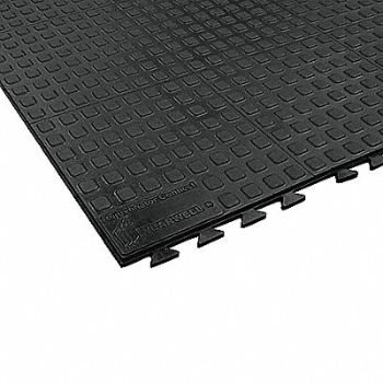 WEARWELL Modular Antifatigue Mat Black 3ft.x3ft., 2RPR4